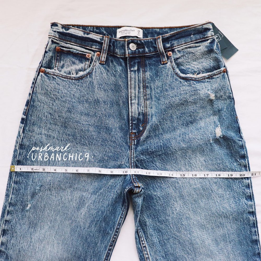 ABERCROMBIE 90s Ultra High Rise Straight Jean 29 - Picture 9 of 15